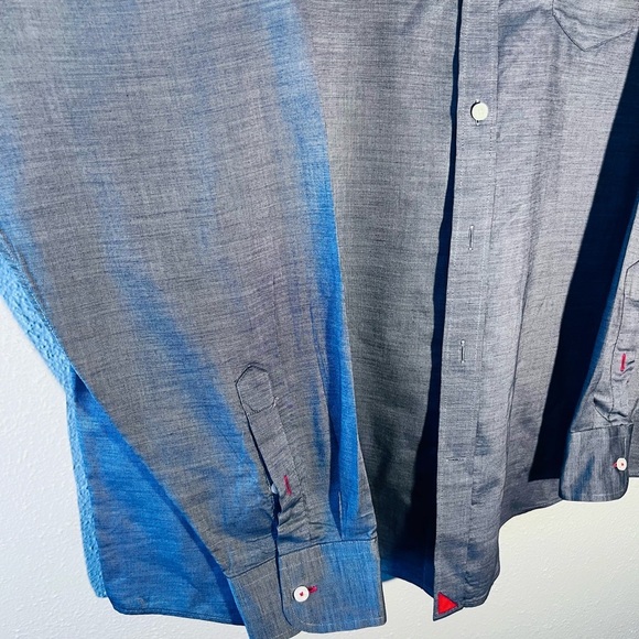 Untuckit Shirt Men’s Blue 100% Cotton Button Up Long Sleeve Size XXXL - Picture 3 of 5